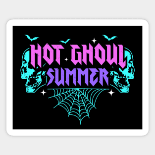 Hot Ghoul Summer Pastel Goth Gothic Funny Halloween Skeleton Magnet